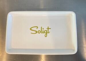 Vintage Soligt drip tray, watercolor painting mix tray, ceramic, 10 inch
